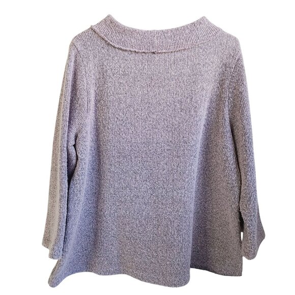 Loft Outlet Womens XL Sweaters Lot of 2 Boat Neck Purple Soft Cozy Knit - Picture 3 of 16